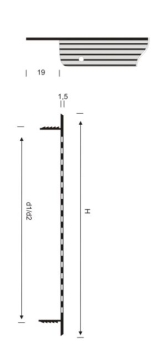 Lüftungsblech, Stegblech Aluminium eloxiert 600 x 130 mm Heizkörperblech